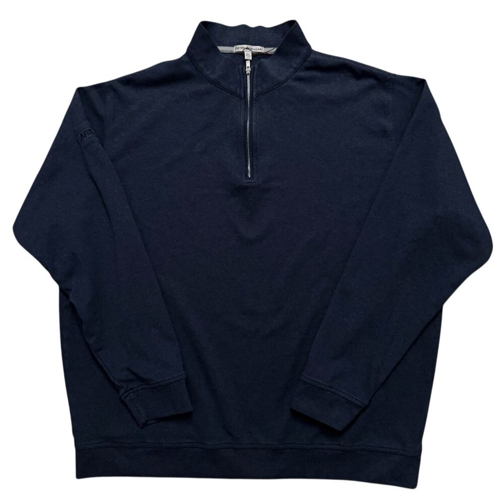 Peter Millar 1/4 Zip Pullover Mens Size 2XL Sweater Performance Golf Blue
